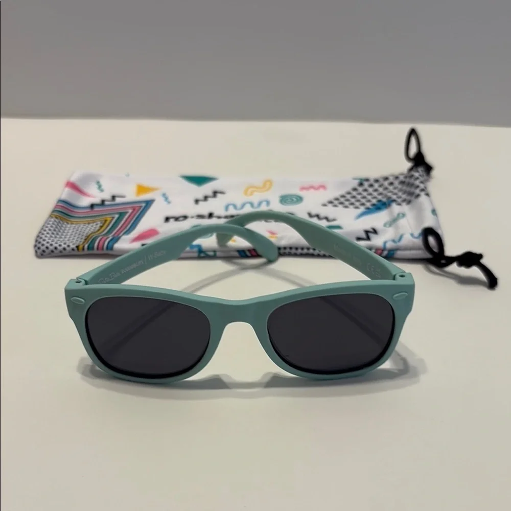 Ruffle Butts Mint Sunglasses with Black Lenses
